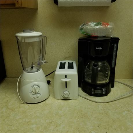 Blender, Toaster, Mr. Coffee Maker