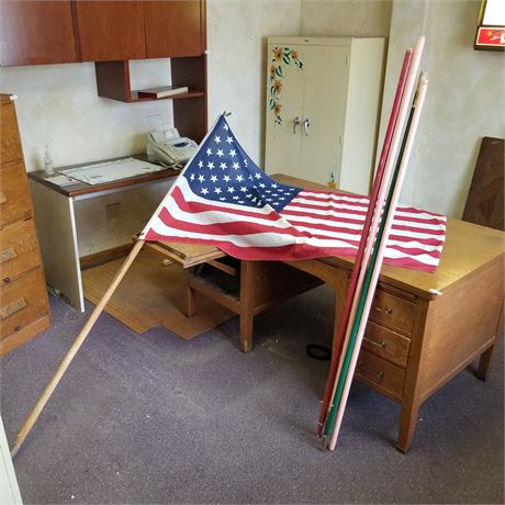 American Flag & Extra Poles - 56x36