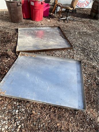 2 Stainless Trays/Tops...54x54/54x44