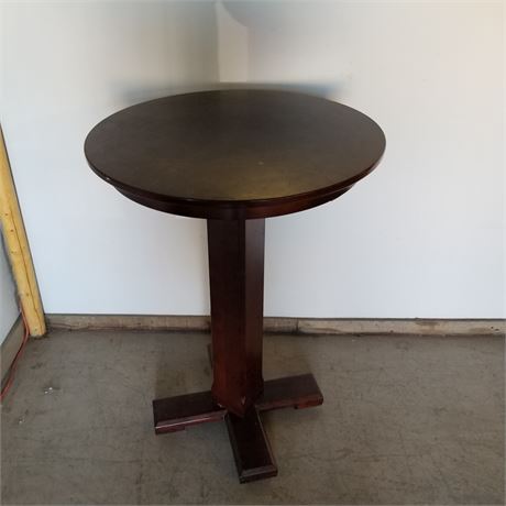 Pub Style Tall Wood Table - 30" Diameter, 42" height