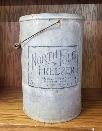 Antique Metal Freezer Can