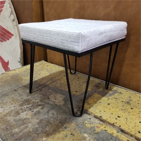 Small Hair Pin Leg Stool/Table w/ Soft Top