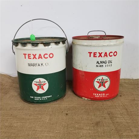 Collectible Texaco Oil Cans - 1 Full