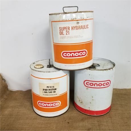 Collectible Conoco Oil Cans - Empty
