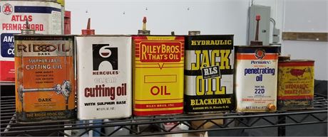 Vintage Cutting Oil Cans - Full