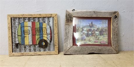 Framed Camper Wall Decor - 14x12