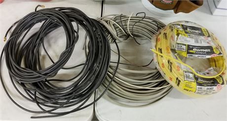 Assorted Rolls of Romey Wire/Coax Cable