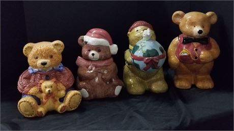 Red Bear Cookie Jar Quad