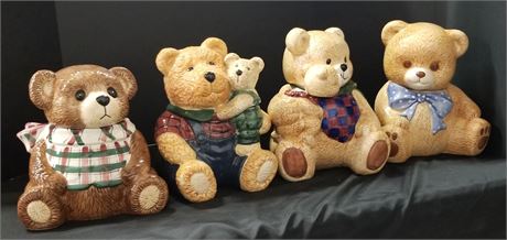 Brown Bear Cookie Jar Quad