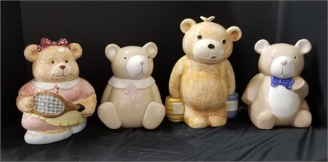 Brown Bear Cookie Jar Quad