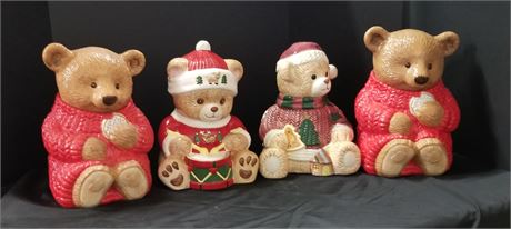 Red Bear Cookie Jar Quad