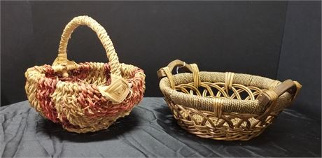 2 Woven Baskets