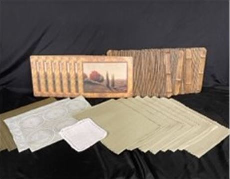 Wood, Bamboo, and Cloth Placemats