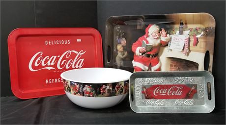 Coca-Cola Trays & Bowl