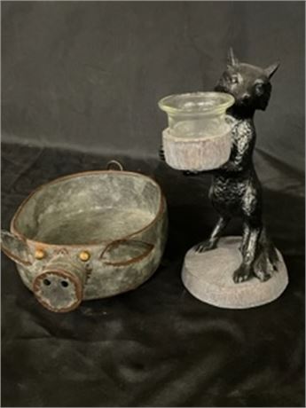 Pig Tray and Fox Votive