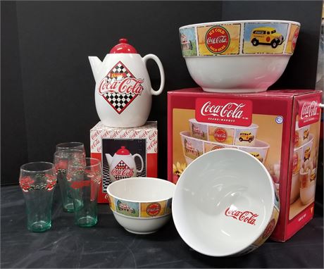 Coca-Cola Bowls, Pitchers, Glasses