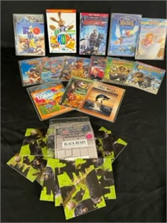 14 Animated Movie DVD's and a Puzzle