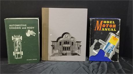 Vintage Auto & Architecture Book Trio