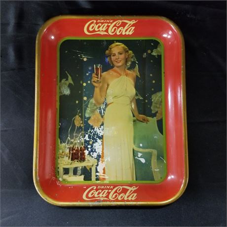 Vintage Circa 1936 Madge Evans Coca-Cola Tray