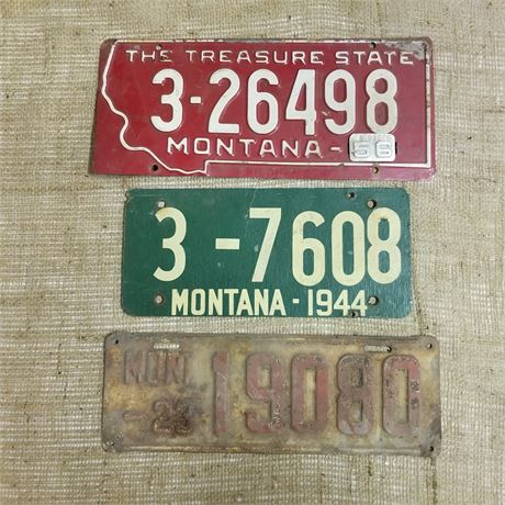 Vintage MT License Plates