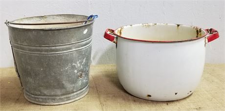 Vintage Pot & Pail