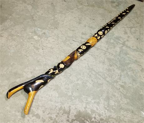 40" Hand-Carved Walking Stick