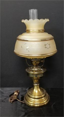 Vintage Lamp w/ Brass - 24" H