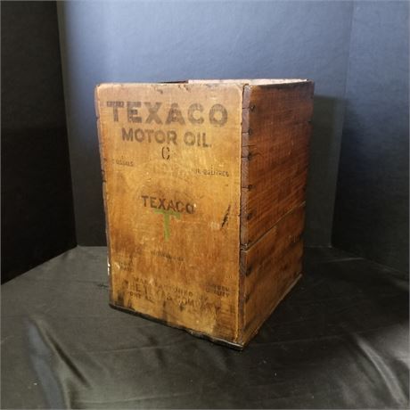 Antique Wood Texaco Box