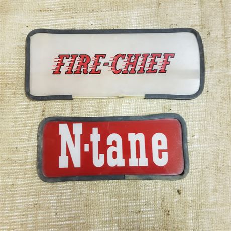 N-Tane & Fire Chief Advertising Glass