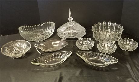 Assorted Crystal/Cut Glass