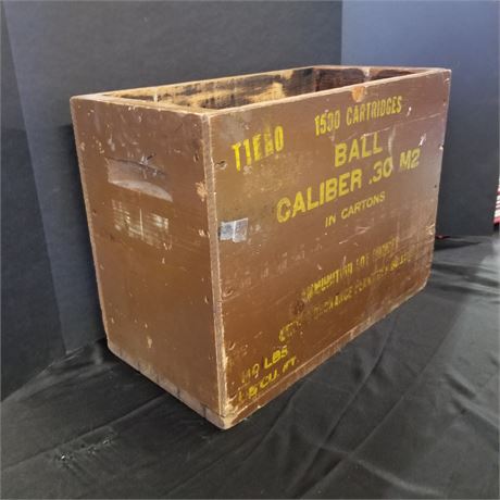 Vintage Wood Ammo Box