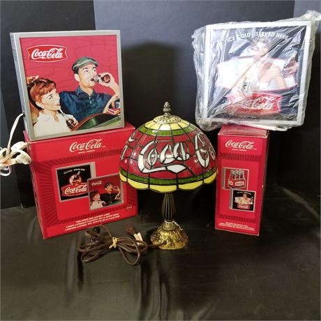 Coca-Cola Lamp & Double Face Table Lights