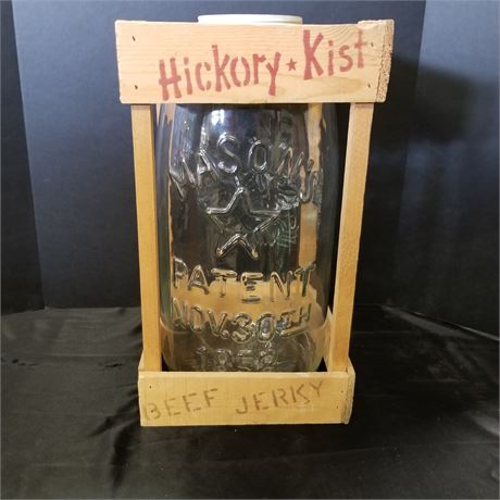 Vintage Hickory Kist Jerky Jar - 18"h