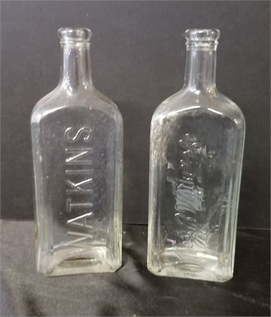 Vintage Watkins Bottles - 8"h