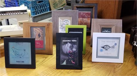 Framed Wine Label Pictures