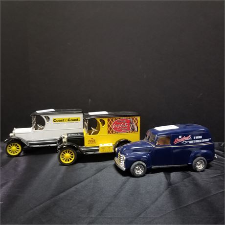 3 Assorted Die Cast Car Banks