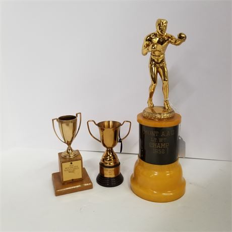 Rare 1950's Montana Boxing & Tennis Trophy