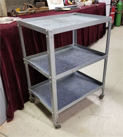 Sturdy Metal Utility Cart - 28x20x37