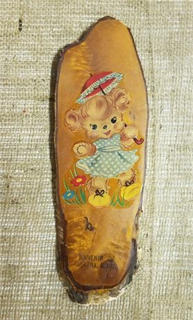 Vintage Wood Home/Child's Room Decor (Helena, MT Souvenier)