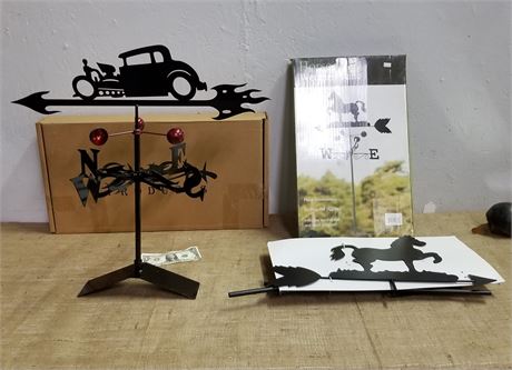 Hot Rod & Horse Weather Vane