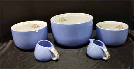 Vintage Hall's Kitchenware - Bowls & Cream/Sugar