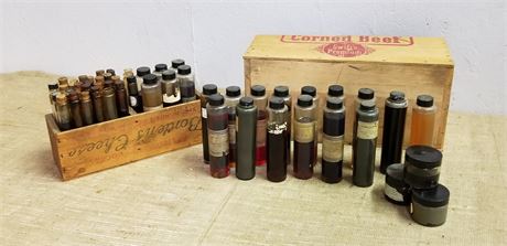 Vintage Auto Fluids + Wood Boxes