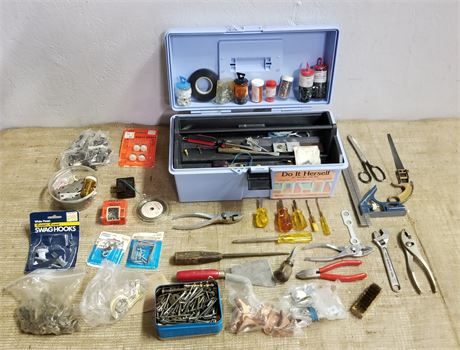 Handyman Tool Kit w/ Tools & Hardware