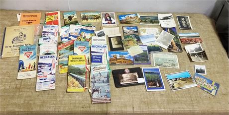Vintage Post Card, Photos, & Road Maps