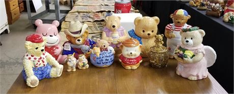 Assorted Bear Cookie Jars