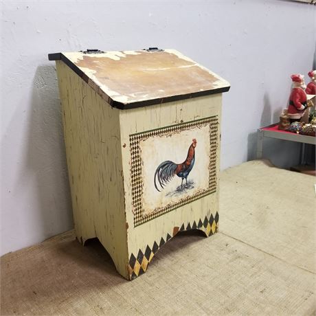 Vintage Wood Flour Bin - 18x14x25