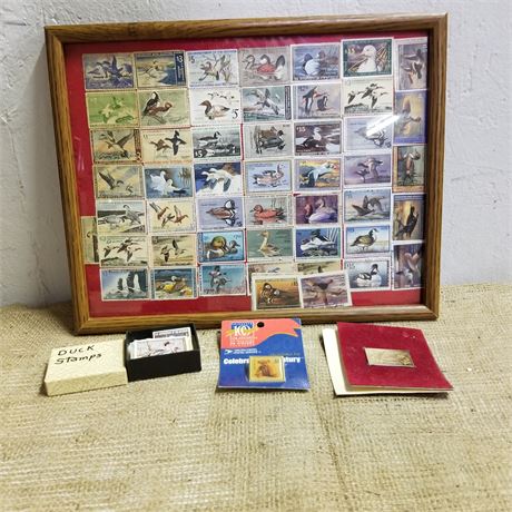 Framed Duck Stamps & Collectible Stamps