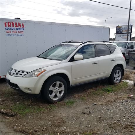 Parts Only. NO Title 2004 Nissan Nissan Murano AWD. No Key