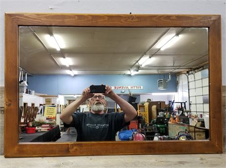 Oak Framed Mirror - 40x26
