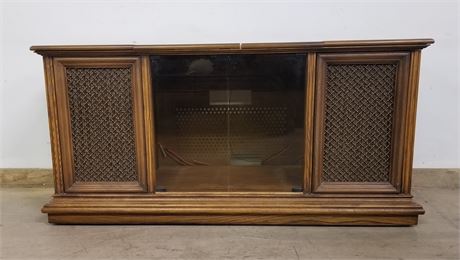 Tunnel Reflex Retro Stereo Cabinet w/ Speakers-Works- 57x19x29